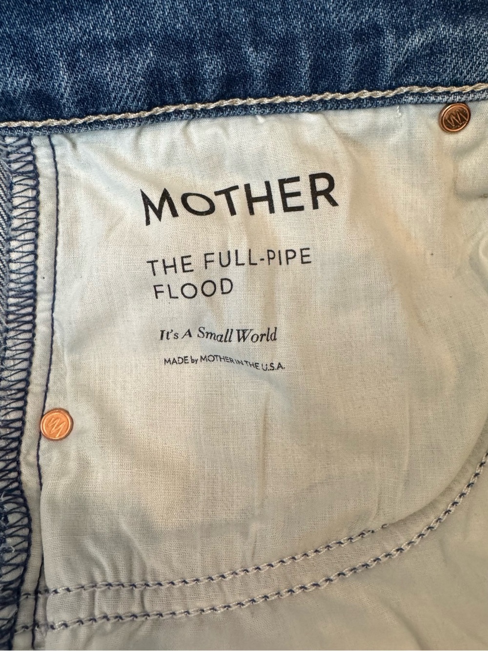 Mother Superior The Full-Pipe Flood Jeans 30 It’s A Small World - Picture 10 of 13